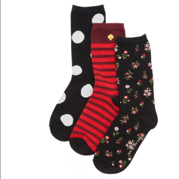 KATE SPADE In Bloom Floral 3-Pack Sock Set NWT - Picture 2 of 5